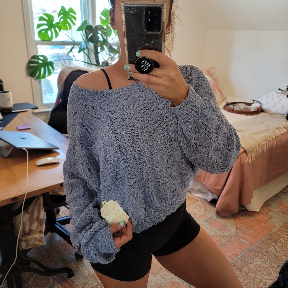 Altar'd State Knitted Bell Sleeve Long Sleeve